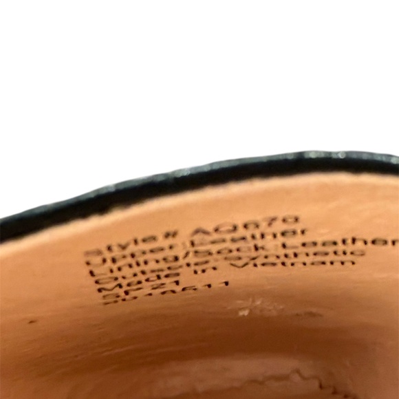 J. Crew Carolyn Mule Flats Slides Croc Embossed Leather Size 8.5 Black - Picture 6 of 6